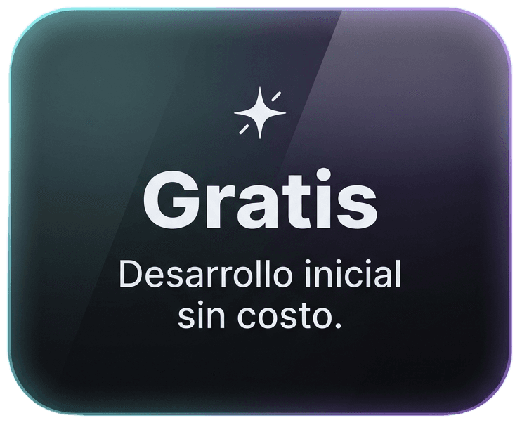 Tarjeta visual que destaca la creación gratis de la página web